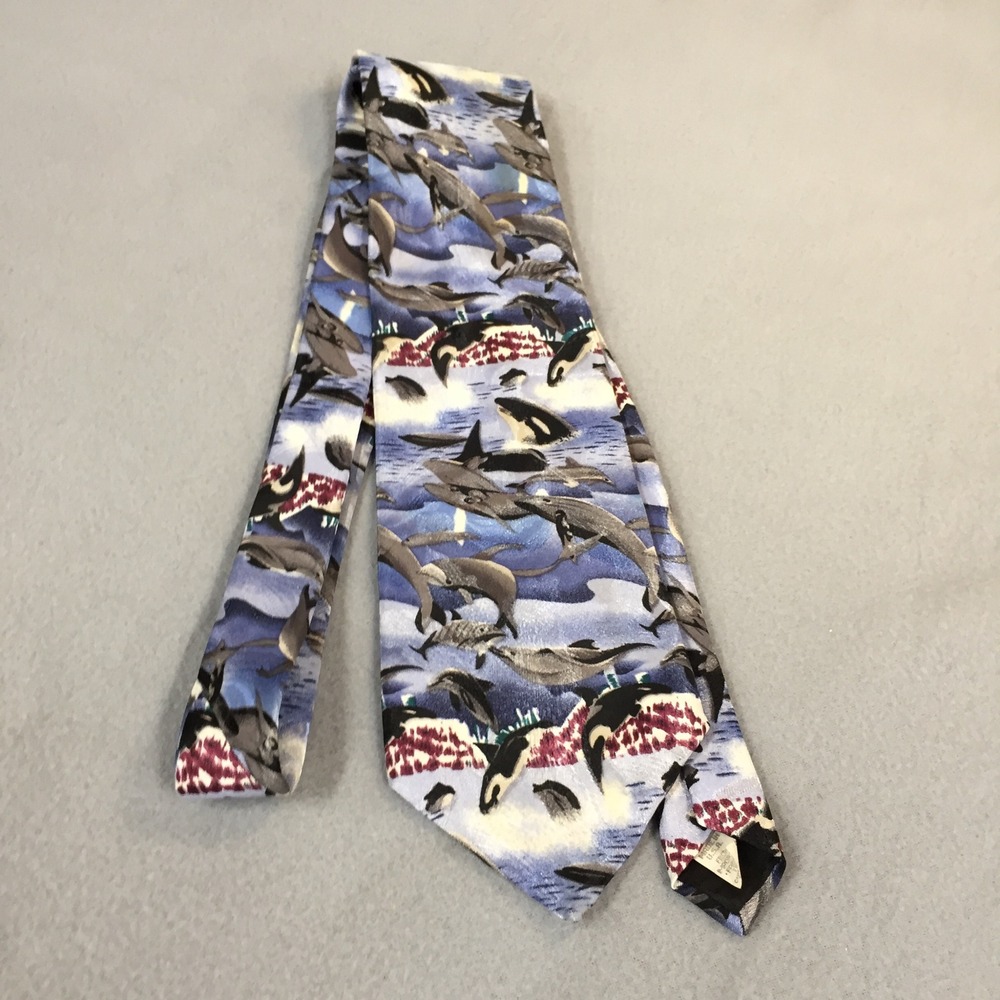 Reed St James whale tie in winter Neck tie